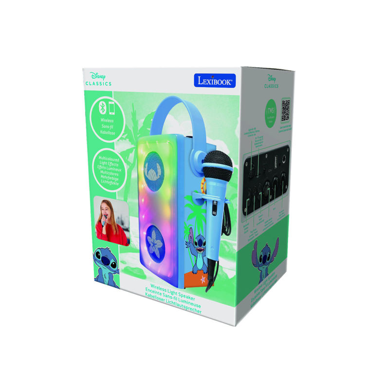 Εικόνα για Ηχείο Bluetooth Lexibook Stitch, Μικρόφωνο, Φωτισμός, USB/SD, Μπαταρία, Μπλε BTP185DZ