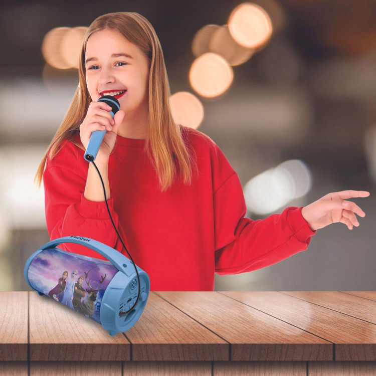 Εικόνα για Frozen Wireless Bluetooth Ηχείο με Φώτα & Μικρόφωνο Karaoke Lexibook | Μαγικό Παιδικό Ηχείο Frozen BTP585FZZ