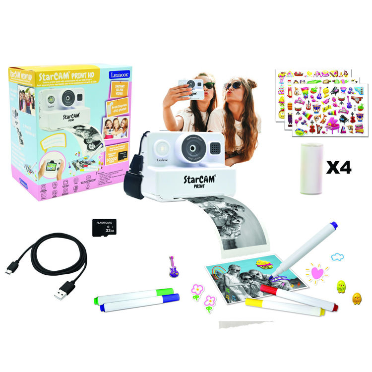 Εικόνα για Starcam® Print Classic - Instant Camera με Εκτυπωτή & Kit Εξατομίκευσης | Retro HD Φωτογραφική Μηχανή DJ160 Lexibook