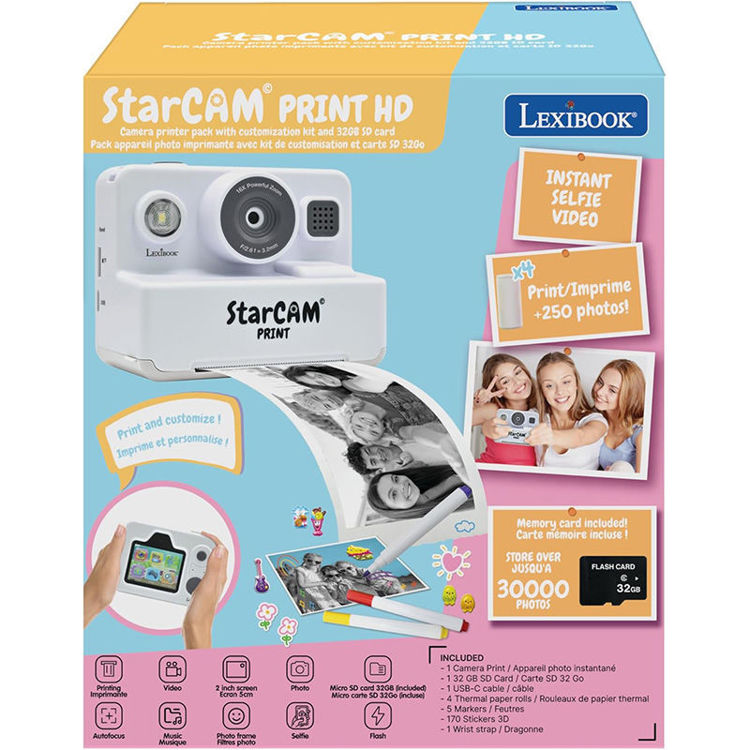 Εικόνα για Starcam® Print Classic - Instant Camera με Εκτυπωτή & Kit Εξατομίκευσης | Retro HD Φωτογραφική Μηχανή DJ160 Lexibook