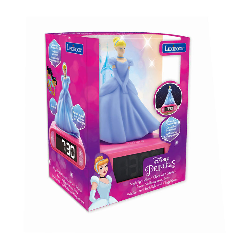 Εικόνα για Παιδικό Ξυπνητήρι Disney Princess Cinderella με 3D Φως Νυκτός & Ήχους RL800DP