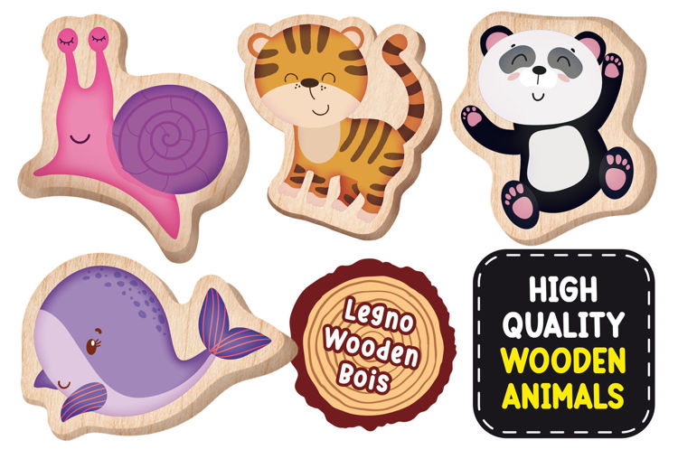 Εικόνα για Montessori Baby Wood Puzzle Animals Lisciani - Ξύλινο Παζλ Ζώων Μαμά & Μωρό 1-4 Ετών 96848