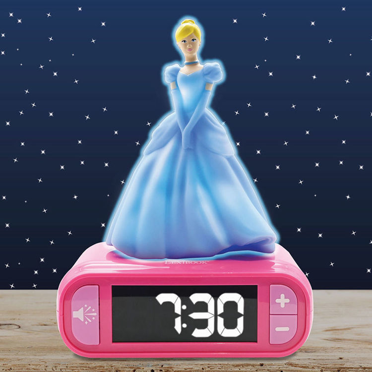 Εικόνα για Παιδικό Ξυπνητήρι Disney Princess Cinderella με 3D Φως Νυκτός & Ήχους RL800DP