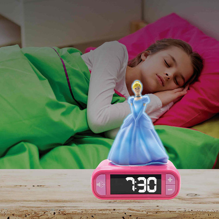 Εικόνα για Παιδικό Ξυπνητήρι Disney Princess Cinderella με 3D Φως Νυκτός & Ήχους RL800DP