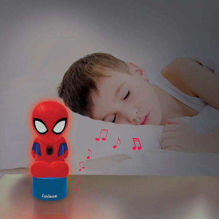 Εικόνα για Παιδικό Φωτάκι Νυκτός Spiderman με Ηχείο & Αλλαγή Χρωμάτων - Lexibook NS01SP