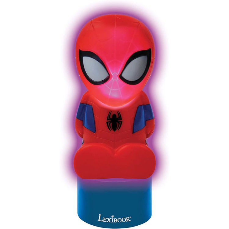 Εικόνα για Παιδικό Φωτάκι Νυκτός Spiderman με Ηχείο & Αλλαγή Χρωμάτων - Lexibook NS01SP
