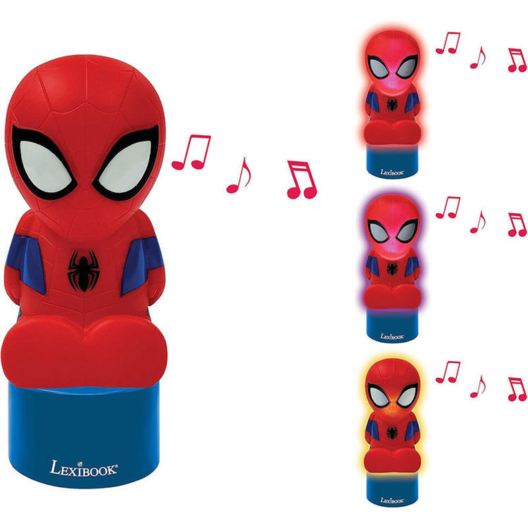 Εικόνα για Παιδικό Φωτάκι Νυκτός Spiderman με Ηχείο & Αλλαγή Χρωμάτων - Lexibook NS01SP