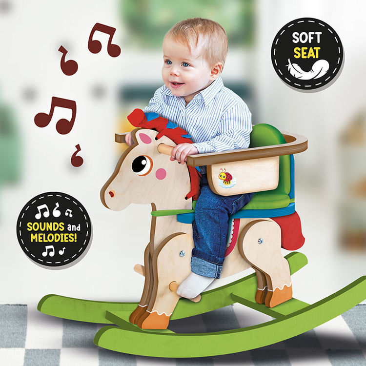 Εικόνα για Ξύλινο Κουνιστό Αλογάκι Montessori "My Baby Pony" με Ήχους & Ασφάλεια (12–36 μηνών) Lisciani 107322