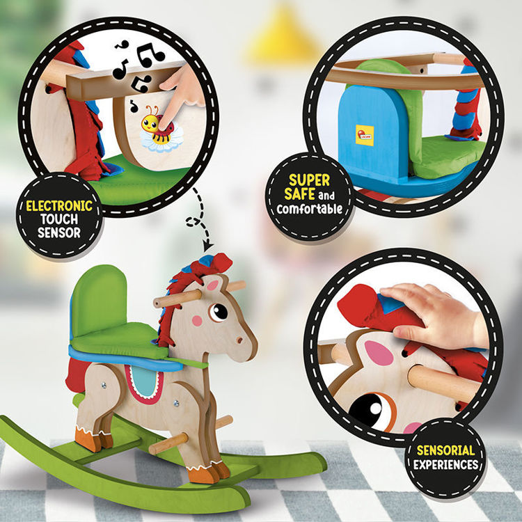 Εικόνα για Ξύλινο Κουνιστό Αλογάκι Montessori "My Baby Pony" με Ήχους & Ασφάλεια (12–36 μηνών) Lisciani 107322