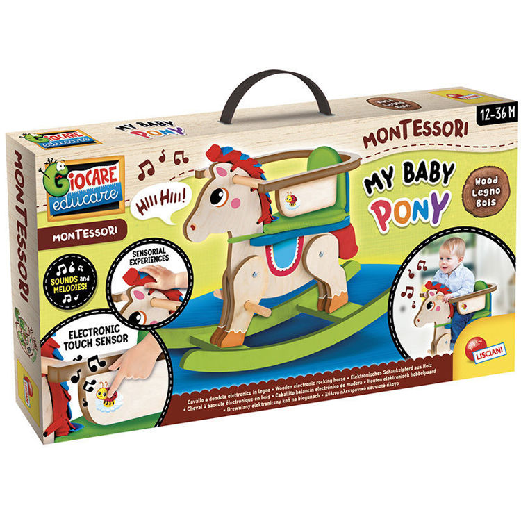 Εικόνα για Ξύλινο Κουνιστό Αλογάκι Montessori "My Baby Pony" με Ήχους & Ασφάλεια (12–36 μηνών) Lisciani 107322
