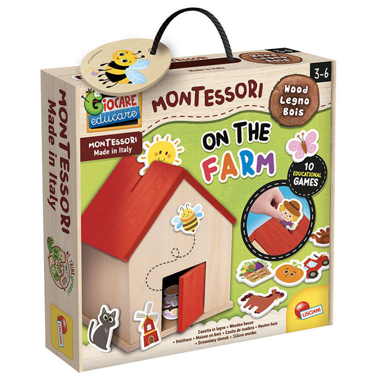 Εικόνα για Montessori Baby Wood Φάρμα - Ξύλινο Εκπαιδευτικό Σπιτάκι με Παιχνίδια Συγκέντρωσης για Νήπια 105403