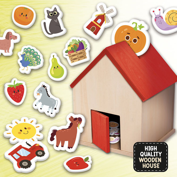 Εικόνα για Montessori Baby Wood Φάρμα - Ξύλινο Εκπαιδευτικό Σπιτάκι με Παιχνίδια Συγκέντρωσης για Νήπια 105403