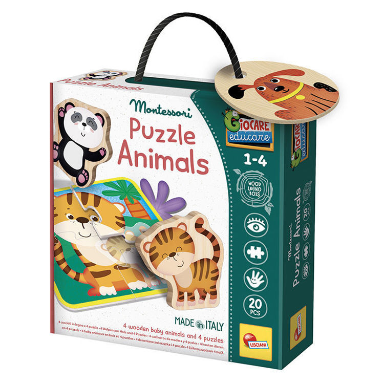 Εικόνα για Montessori Baby Wood Puzzle Animals Lisciani - Ξύλινο Παζλ Ζώων Μαμά & Μωρό 1-4 Ετών 96848
