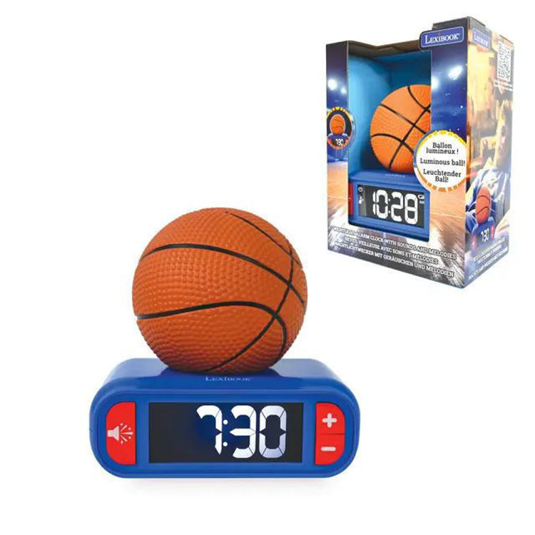 Εικόνα για Παιδικό Ξυπνητήρι Basketball με 3D Νυχτερινό Φως & Ηχητικά Εφέ Lexibook RL800BA