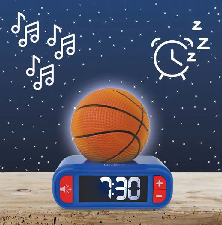 Εικόνα για Παιδικό Ξυπνητήρι Basketball με 3D Νυχτερινό Φως & Ηχητικά Εφέ Lexibook RL800BA