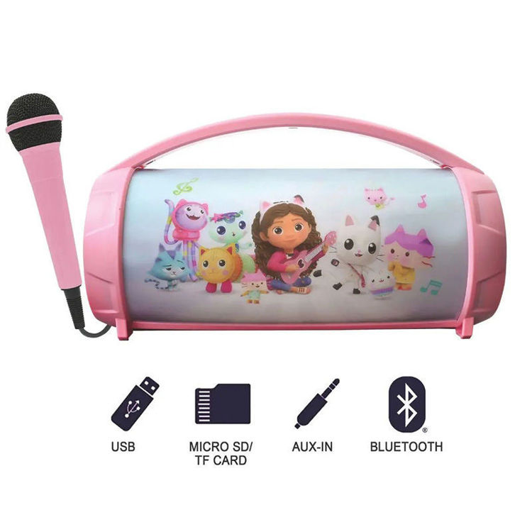 Εικόνα για Gabby's Dollhouse Wireless Bluetooth Ηχείο με Φως & Μικρόφωνο Karaoke Lexibook | Φορητό Παιδικό Ηχείο BTP585GDHZ