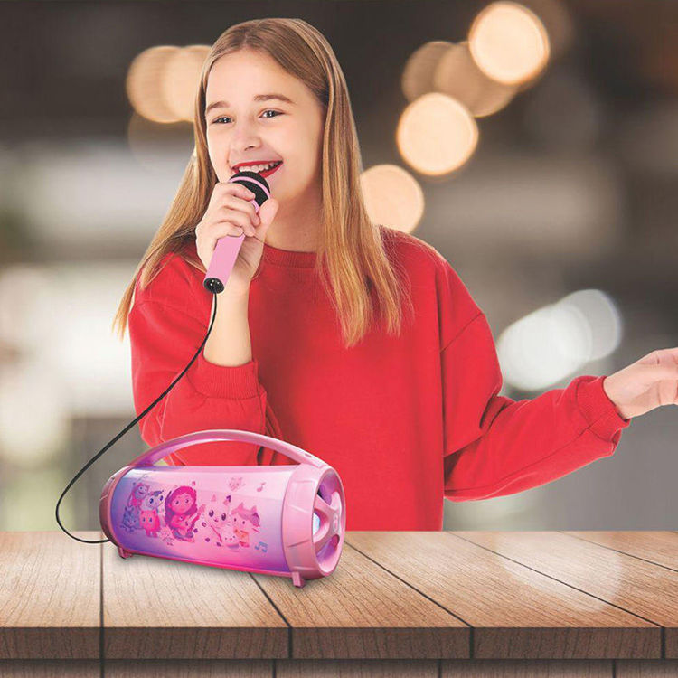 Εικόνα για Gabby's Dollhouse Wireless Bluetooth Ηχείο με Φως & Μικρόφωνο Karaoke Lexibook | Φορητό Παιδικό Ηχείο BTP585GDHZ