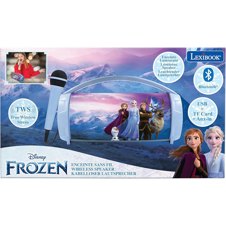 Εικόνα για Frozen Wireless Bluetooth Ηχείο με Φώτα & Μικρόφωνο Karaoke Lexibook | Μαγικό Παιδικό Ηχείο Frozen BTP585FZZ