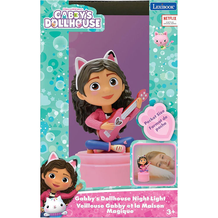 Εικόνα για 3D Φως Νυκτός Gabby's Dollhouse με Απαλό Λευκό Φωτισμό - LED Παιδικό Φωτάκι Ροζ - Lexibook NLJ01GDH