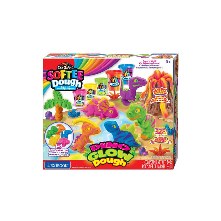 Εικόνα για Cra-Z-Art Dino Fluorescent Modelling Clay - Φωσφορίζουσα Πλαστελίνη με Ηφαίστειο & Καλούπια Δεινοσαύρων - 3+ Ετών Lexibook  CRDOUGH11