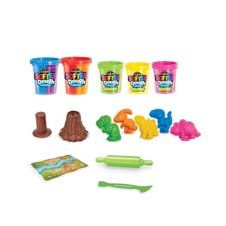 Εικόνα για Cra-Z-Art Dino Fluorescent Modelling Clay - Φωσφορίζουσα Πλαστελίνη με Ηφαίστειο & Καλούπια Δεινοσαύρων - 3+ Ετών Lexibook  CRDOUGH11