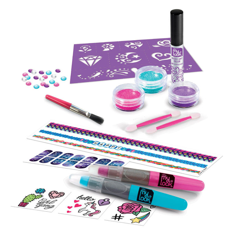 Εικόνα για Cra-Z-Art Glitter Beauty Set 3-σε-1  Σετ Διακόσμησης Μαλλιών & Σώματος με Γκλίτερ και Πετράδια - 8+ Ετών Lexibook CRSS18