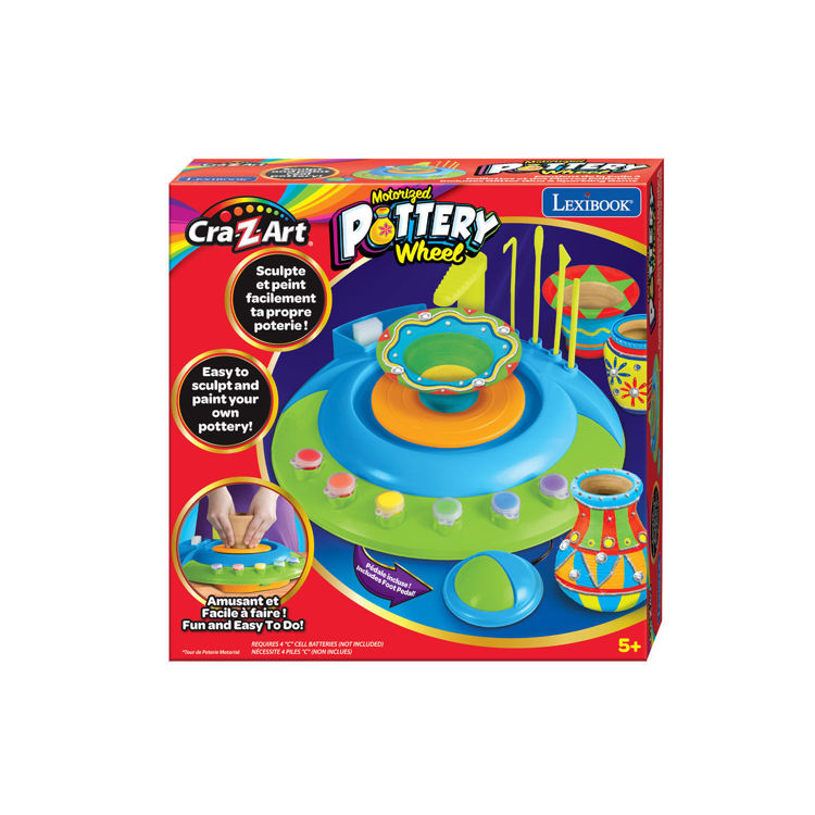 Εικόνα για Cra-Z-Art Motorized Pottery Wheel - Ηλεκτρικός Τροχός Κεραμικής με Ποδοδιακόπτη & Αξεσουάρ - 5+ Ετών Lexibook CRPOT1