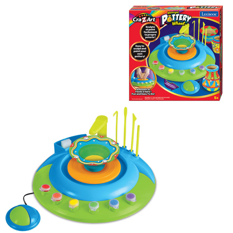 Εικόνα για Cra-Z-Art Motorized Pottery Wheel - Ηλεκτρικός Τροχός Κεραμικής με Ποδοδιακόπτη & Αξεσουάρ - 5+ Ετών Lexibook CRPOT1