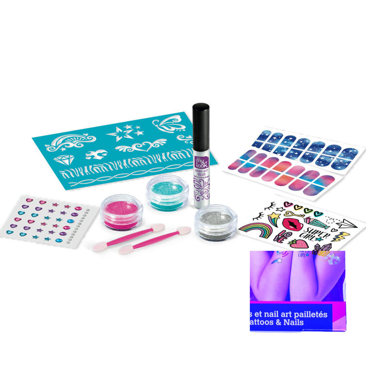 Εικόνα για Cra-Z-Art My Look Sparkling Glitter Tattoo & Nails - Σετ Nail Art και Body Tattoos με Glitter (8+ Ετών) Lexibook CRSS16