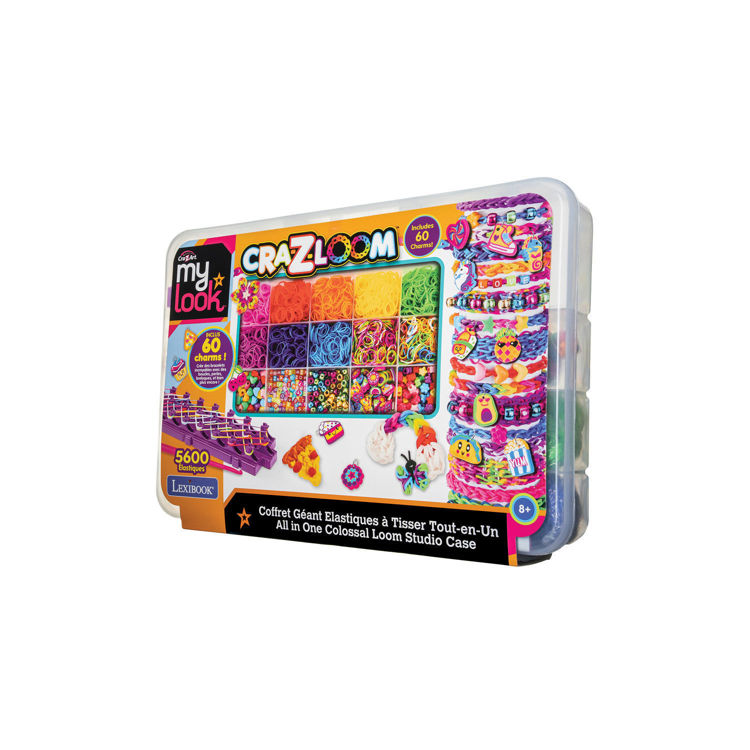Εικόνα για Cra-Z-Loom All-In-One Studio - Βαλιτσάκι με Αργαλειό, 5600 Λαστιχάκια & Αξεσουάρ (8+ Ετών) Lexibook CRLOOM7