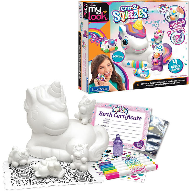 Εικόνα για Cra-Z-Art Squeezie Surprise Mom and Baby Animals CRSS6 - Δημιουργικό Παιχνίδι με Μονόκερο & Μωρά - 6+ Ετών Lexibook CRSS6
