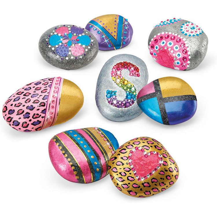 Εικόνα για Cra-Z-Art Shimmer 'n Sparkle Rock Art - DIY Σετ Ζωγραφικής Βότσαλων με Μεταλλικά Χρώματα - 6+ Ετών Lexibook CRSS1