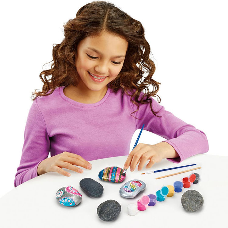 Εικόνα για Cra-Z-Art Shimmer 'n Sparkle Rock Art - DIY Σετ Ζωγραφικής Βότσαλων με Μεταλλικά Χρώματα - 6+ Ετών Lexibook CRSS1