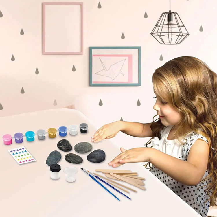 Εικόνα για Cra-Z-Art Shimmer 'n Sparkle Rock Art - DIY Σετ Ζωγραφικής Βότσαλων με Μεταλλικά Χρώματα - 6+ Ετών Lexibook CRSS1