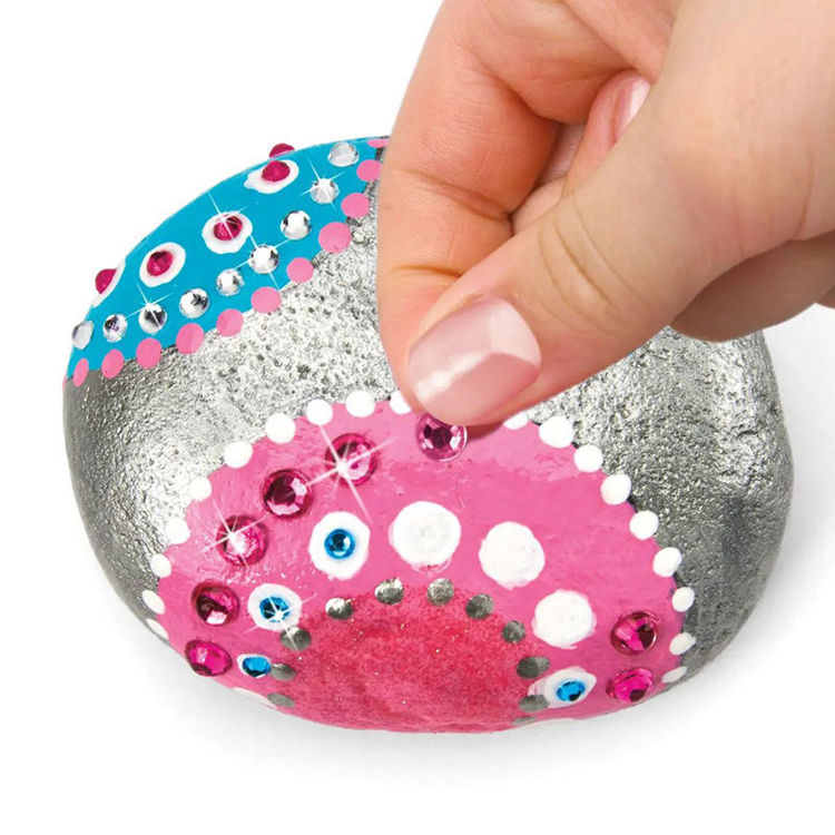 Εικόνα για Cra-Z-Art Shimmer 'n Sparkle Rock Art - DIY Σετ Ζωγραφικής Βότσαλων με Μεταλλικά Χρώματα - 6+ Ετών Lexibook CRSS1