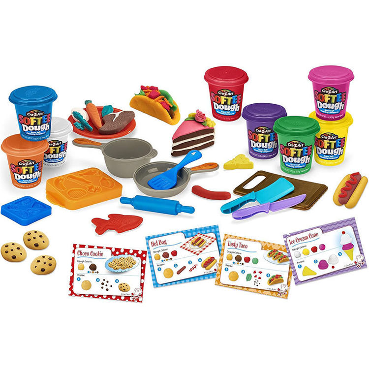 Εικόνα για Cra-Z-Art Softee Dough Super Chef Set - Μαλακή Πλαστελίνη με 50+ Αξεσουάρ Κουζίνας - 3+ Ετών Lexibook CRDOUGH16