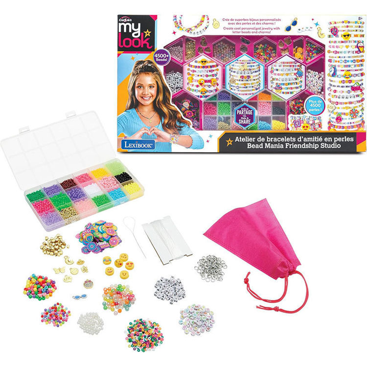 Εικόνα για Cra-Z-Art Bead Mania Friendship Studio - Σετ Κατασκευής Βραχιολιών με 4500+ Χάντρες - 8+ Ετών Lexibook CRSS44