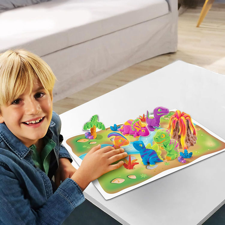 Εικόνα για Cra-Z-Art Dino Fluorescent Modelling Clay - Φωσφορίζουσα Πλαστελίνη με Ηφαίστειο & Καλούπια Δεινοσαύρων - 3+ Ετών Lexibook  CRDOUGH11