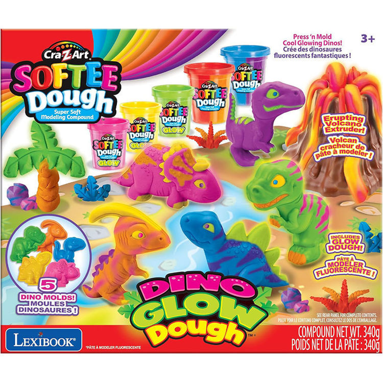 Εικόνα για Cra-Z-Art Dino Fluorescent Modelling Clay - Φωσφορίζουσα Πλαστελίνη με Ηφαίστειο & Καλούπια Δεινοσαύρων - 3+ Ετών Lexibook  CRDOUGH11