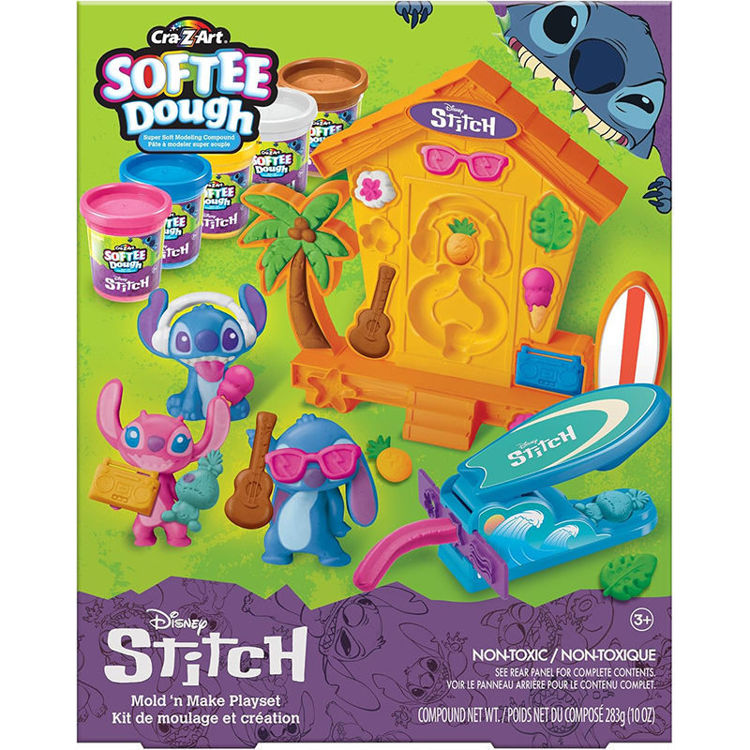 Εικόνα για Cra-Z-Art Softee Dough Stitch - Σετ Μαλακής Πλαστελίνης με Καλούπια Για Φιγούρες Stitch Lexibook CRDOUGH50D
