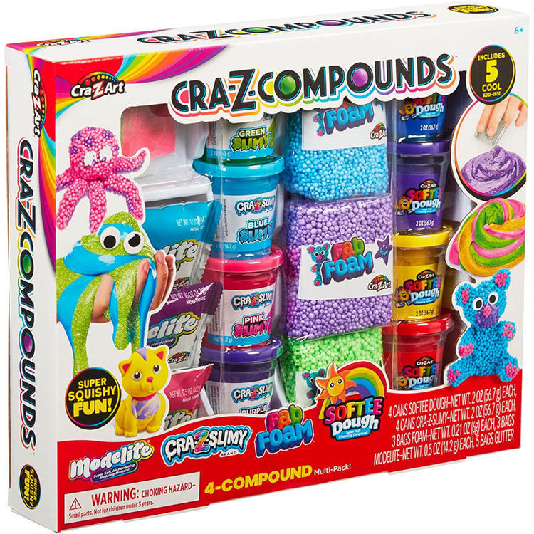 Εικόνα για Cra-Z-Art Compounds Medium Pack - Σετ 4 Διαφορετικών Υφών με Glitter -