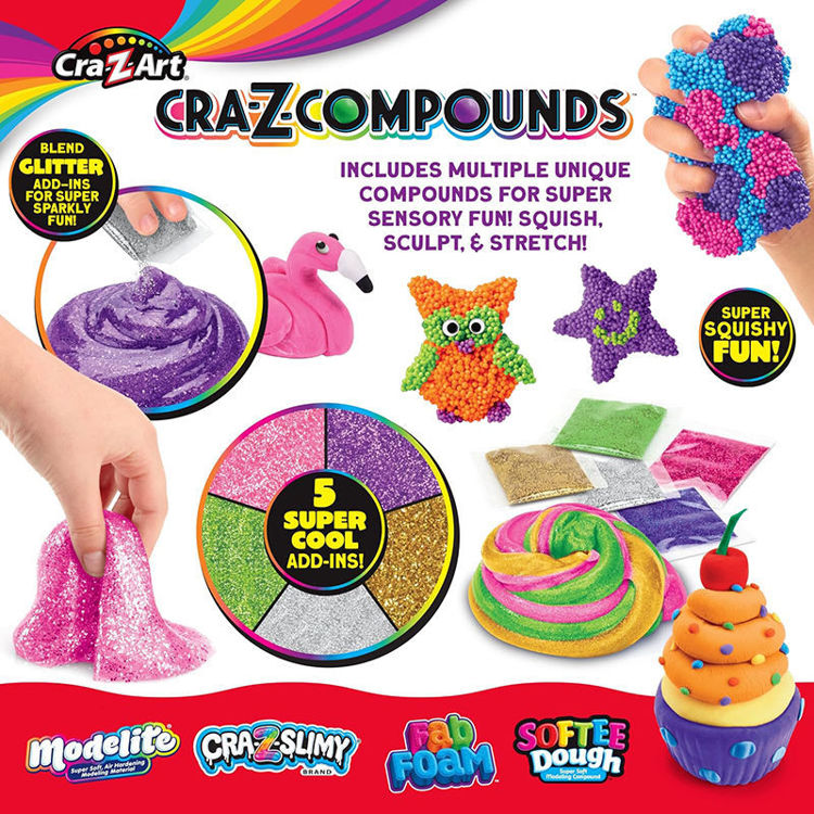 Εικόνα για Cra-Z-Art Compounds Medium Pack - Σετ 4 Διαφορετικών Υφών με Glitter -