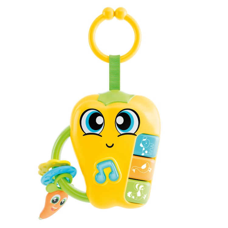 Εικόνα για Carotina Baby Pepper (Πιπεριά) - Βρεφική Ηλεκτρονική Κουδουνίστρα με Μελωδίες Lisciani 109883