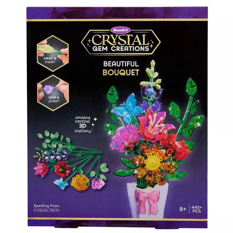 Εικόνα για Crystal Gem Creations - Δημιουργικό Set Κρυστάλλινου Μπουκέτου με 7 Λουλούδια Lexibook CRSS57