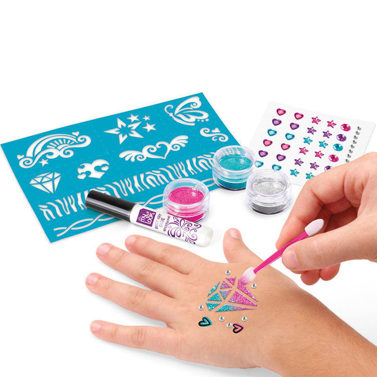 Εικόνα για Cra-Z-Art My Look Sparkling Glitter Tattoo & Nails - Σετ Nail Art και Body Tattoos με Glitter (8+ Ετών) Lexibook CRSS16