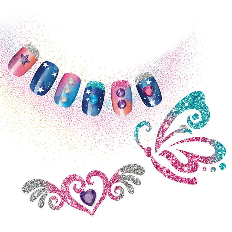 Εικόνα για Cra-Z-Art My Look Sparkling Glitter Tattoo & Nails - Σετ Nail Art και Body Tattoos με Glitter (8+ Ετών) Lexibook CRSS16