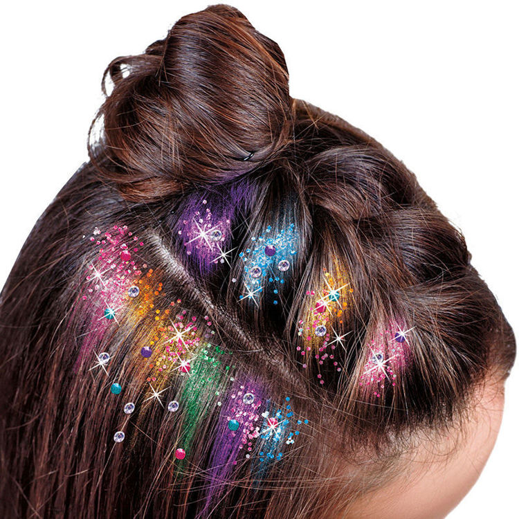 Εικόνα για Cra-Z-Art My Look Deluxe Color FX Hair Extensions Studio - Σετ Βαφής & Διακόσμησης Μαλλιών με Glitter (8+ Ετών) Lexibook CRSS11