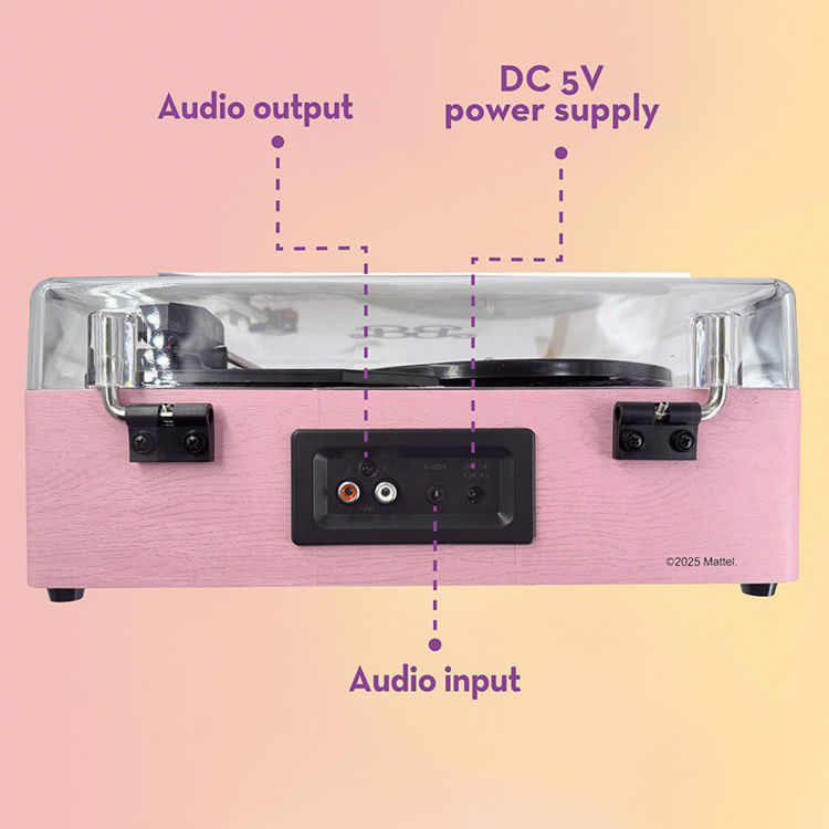 Εικόνα για Barbie Πικάπ Βινυλίου 3 Ταχυτήτων με Bluetooth Ενσωματωμένο Ηχείο Ροζ Retro Design 12+ Ετών Lisciani 113637