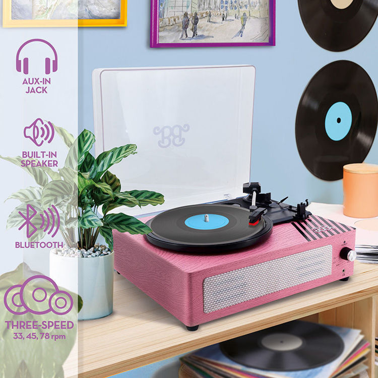 Εικόνα για Barbie Πικάπ Βινυλίου 3 Ταχυτήτων με Bluetooth Ενσωματωμένο Ηχείο Ροζ Retro Design 12+ Ετών Lisciani 113637