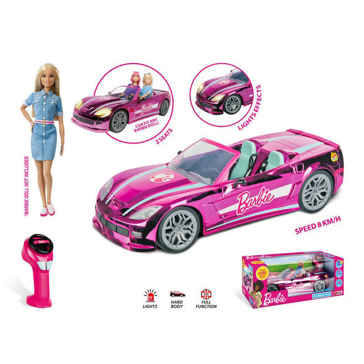 Εικόνα για Barbie Τηλεκατευθυνόμενο Αυτοκίνητο RC Dream Car Pink - Διθέσιο Καμπριολέ 40cm με Χειριστήριο 2.4GHz Mondo Motors M63619
